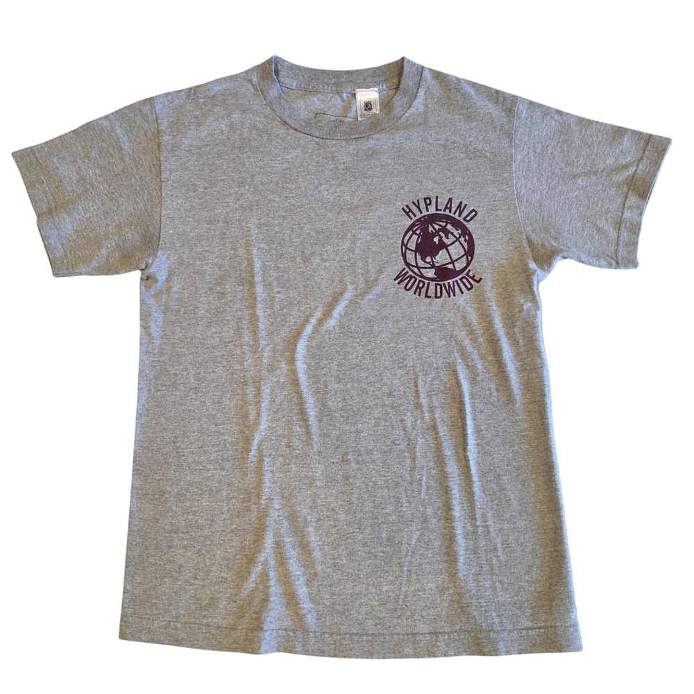 Hypland Worldwide Globe Logo Graphic T-Shirt Heather Gray Mens Small